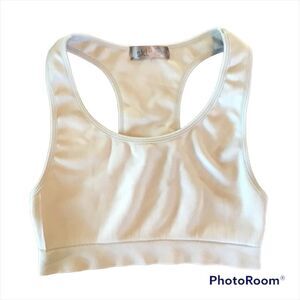 SKL Gray Ribbed Racerback Sports Bra Large